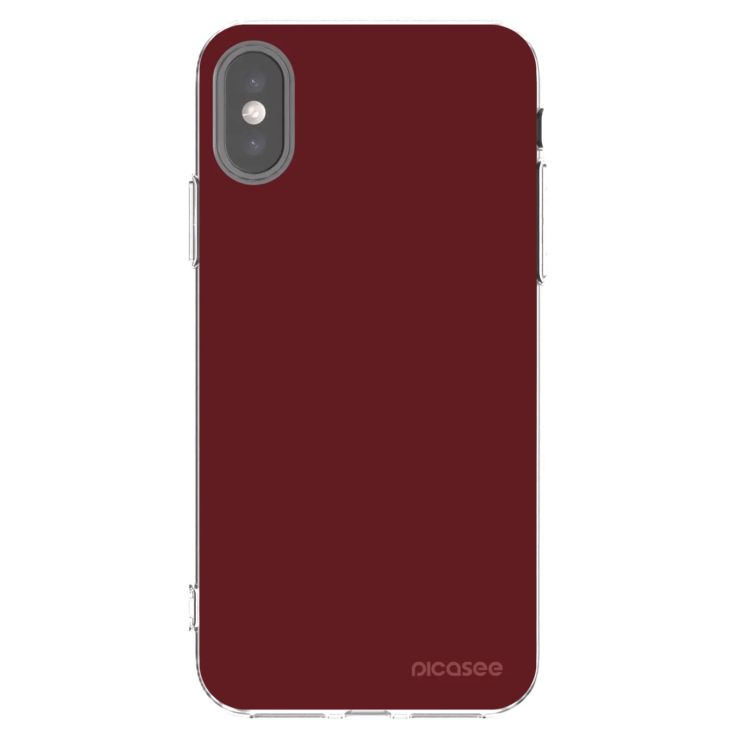 Picasee silikonový průhledný obal pro Apple iPhone X/XS - Red Bliss