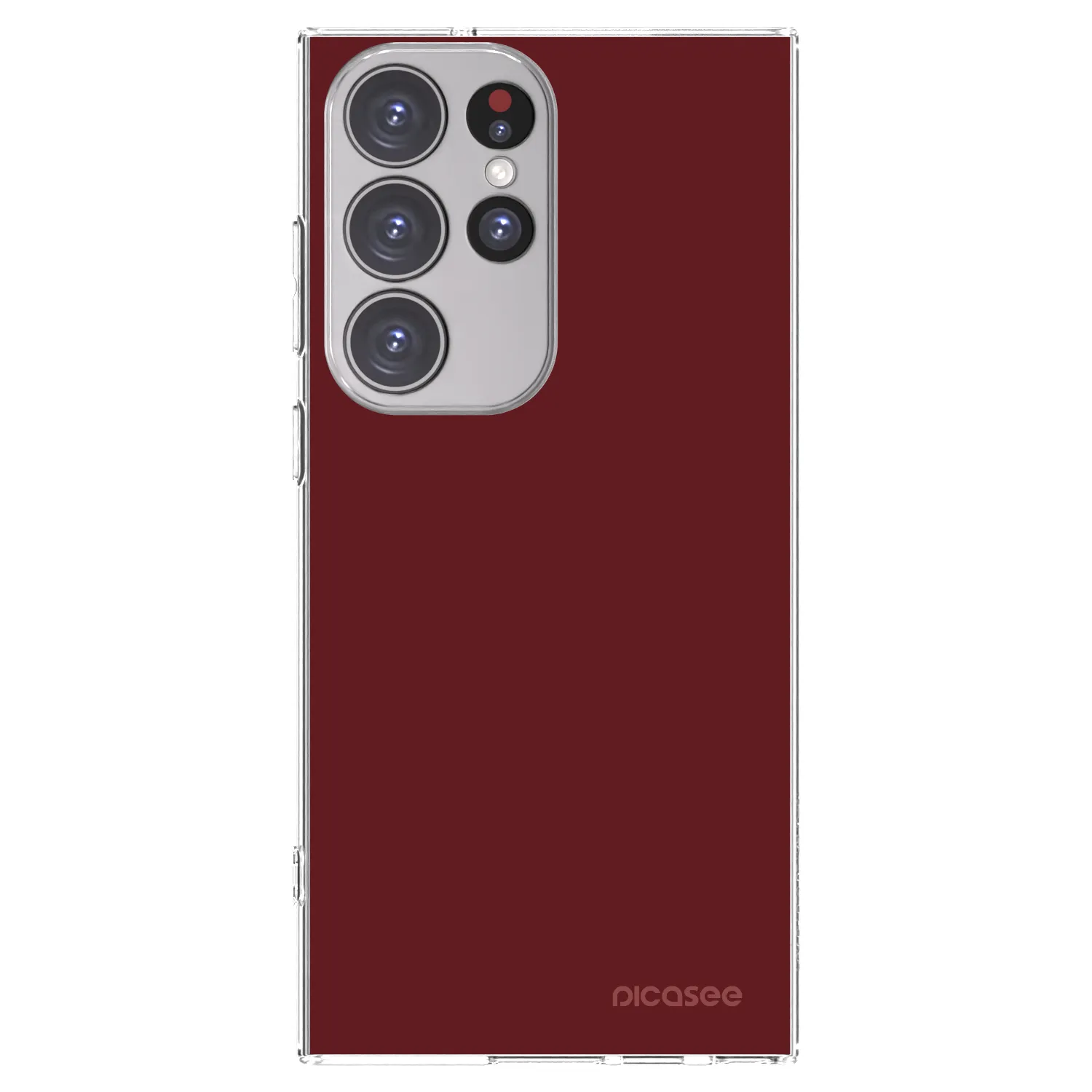 Picasee silikonový průhledný obal pro Samsung Galaxy S23 Ultra 5G - Red Bliss