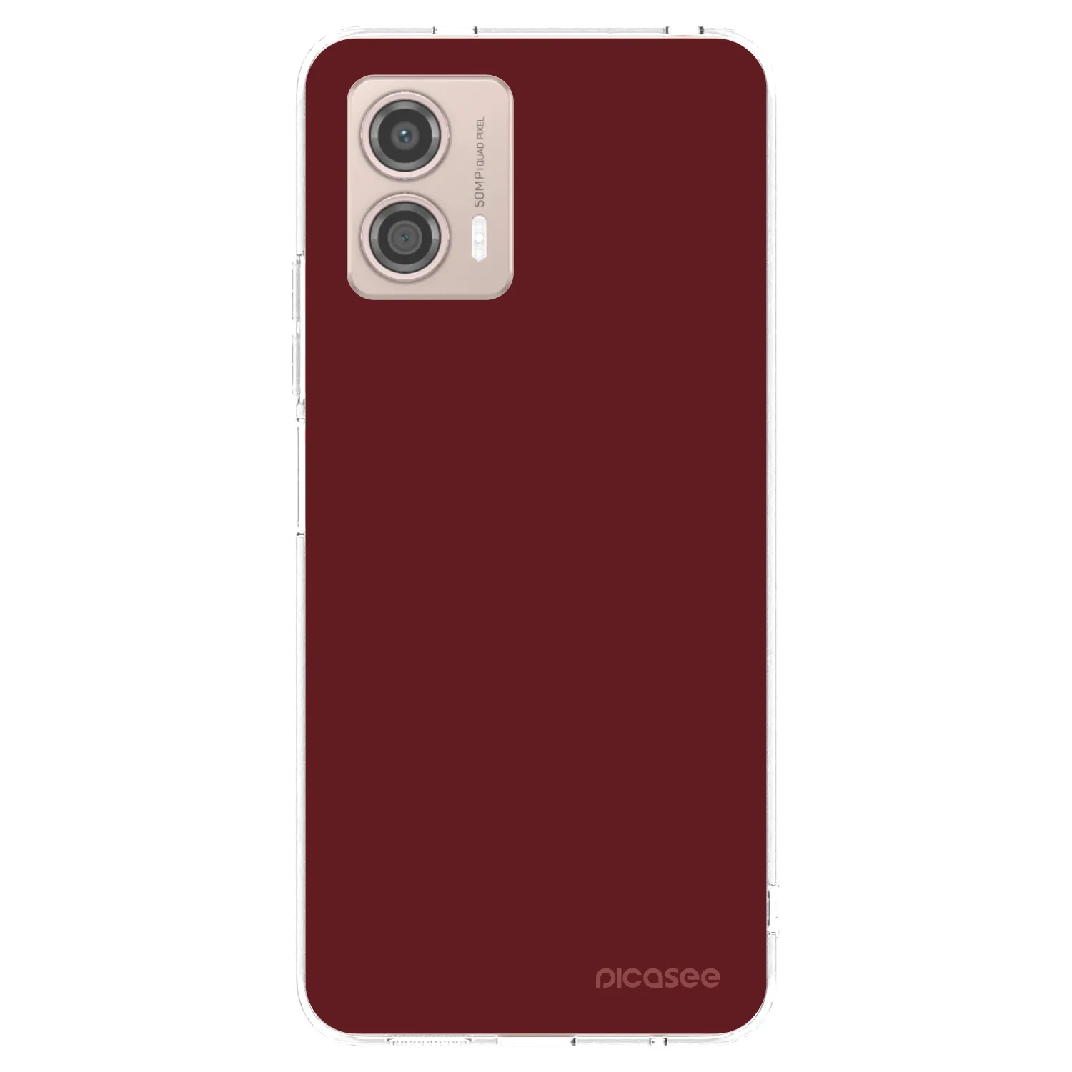 Picasee silikonový průhledný obal pro Motorola Moto G53 5G - Red Bliss