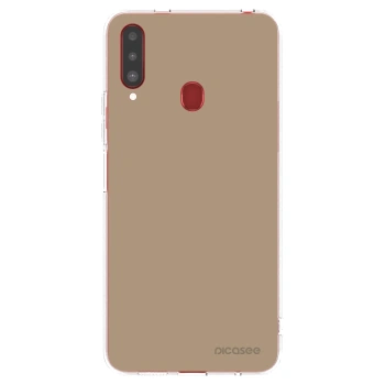 Picasee silikonový průhledný obal pro Samsung Galaxy A20s - Soft Sand