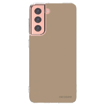 Picasee silikonový průhledný obal pro Samsung Galaxy S21 5G G991B - Soft Sand