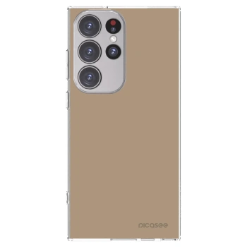 Picasee silikonový průhledný obal pro Samsung Galaxy S23 Ultra 5G - Soft Sand