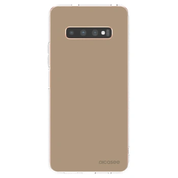 Picasee silikonový průhledný obal pro Samsung Galaxy S10 Plus G975 - Soft Sand