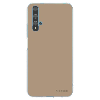 Picasee silikonový průhledný obal pro Huawei Nova 5T - Soft Sand