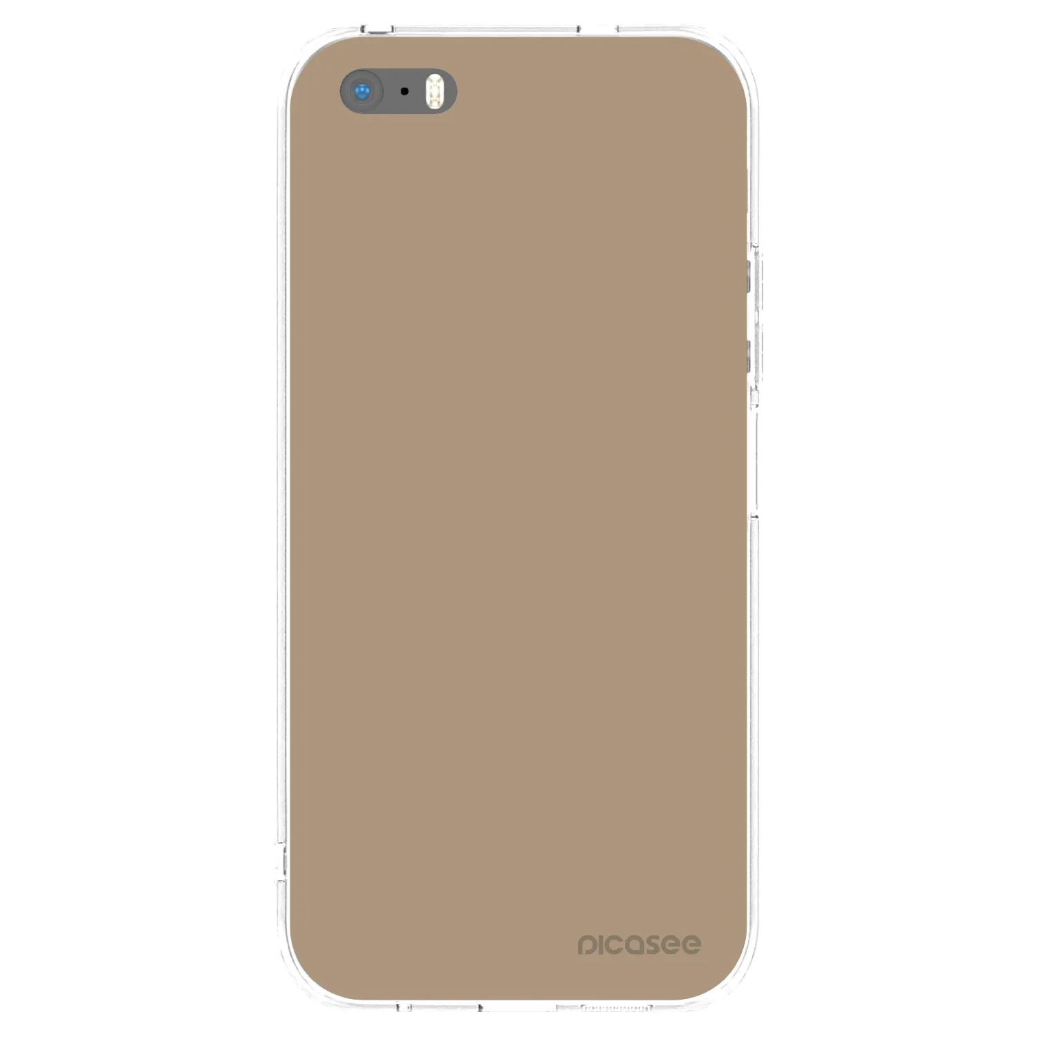 Picasee silikonový průhledný obal pro Apple iPhone 5/5S/SE - Soft Sand