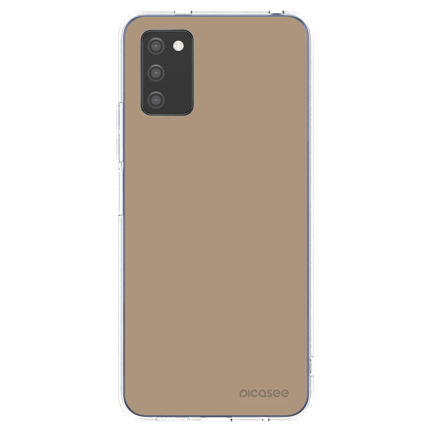 Picasee silikonový průhledný obal pro Samsung Galaxy A02s A025G - Soft Sand