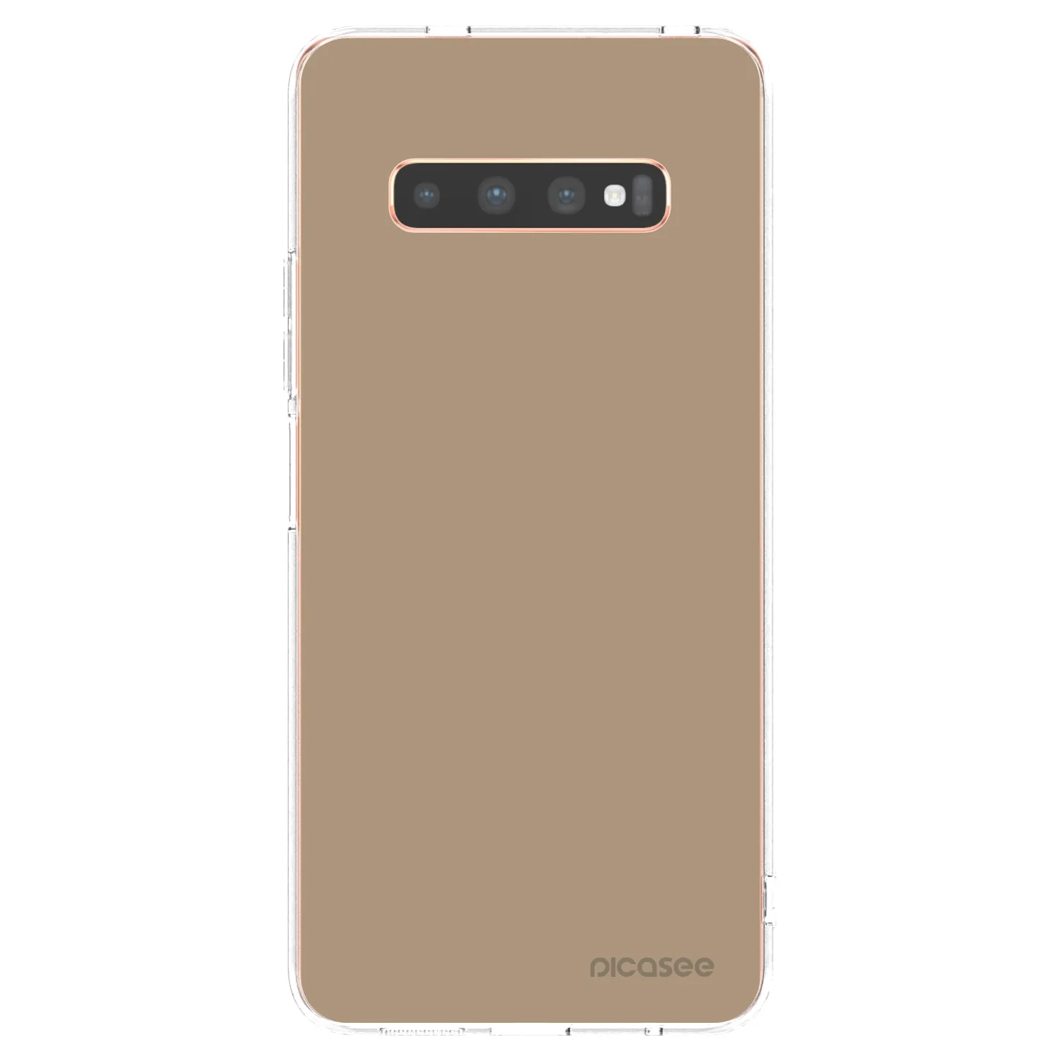 Picasee silikonový průhledný obal pro Samsung Galaxy S10 Plus G975 - Soft Sand