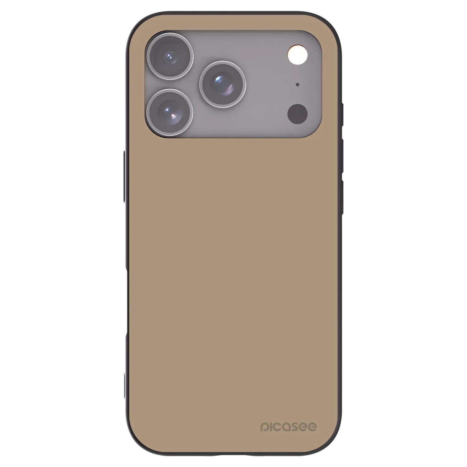 Picasee silikonový černý obal pro Apple iPhone 17 Pro - Soft Sand