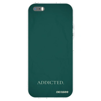Picasee silikonový průhledný obal pro Apple iPhone 5/5S/SE - Addicted