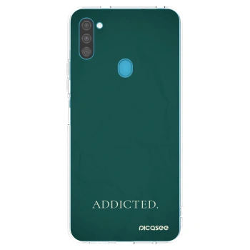 Picasee silikonový průhledný obal pro Samsung Galaxy M11 - Addicted