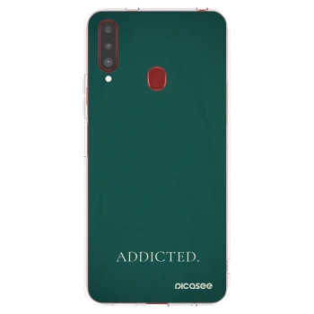 Picasee silikonový průhledný obal pro Samsung Galaxy A20s - Addicted