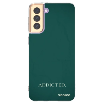 Picasee silikonový průhledný obal pro Samsung Galaxy S21+ 5G G996F - Addicted