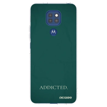 Picasee silikonový průhledný obal pro Motorola Moto G9 Play - Addicted