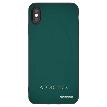 Picasee silikonový černý obal pro Apple iPhone XS Max - Addicted