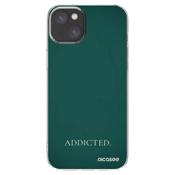 Picasee silikonový průhledný obal pro Apple iPhone 15 Plus - Addicted