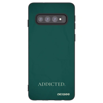 Picasee silikonový černý obal pro Samsung Galaxy S10 G973 - Addicted