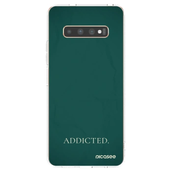 Picasee silikonový průhledný obal pro Samsung Galaxy S10 Plus G975 - Addicted