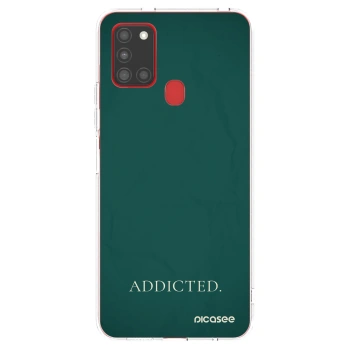 Picasee silikonový průhledný obal pro Samsung Galaxy A21s - Addicted