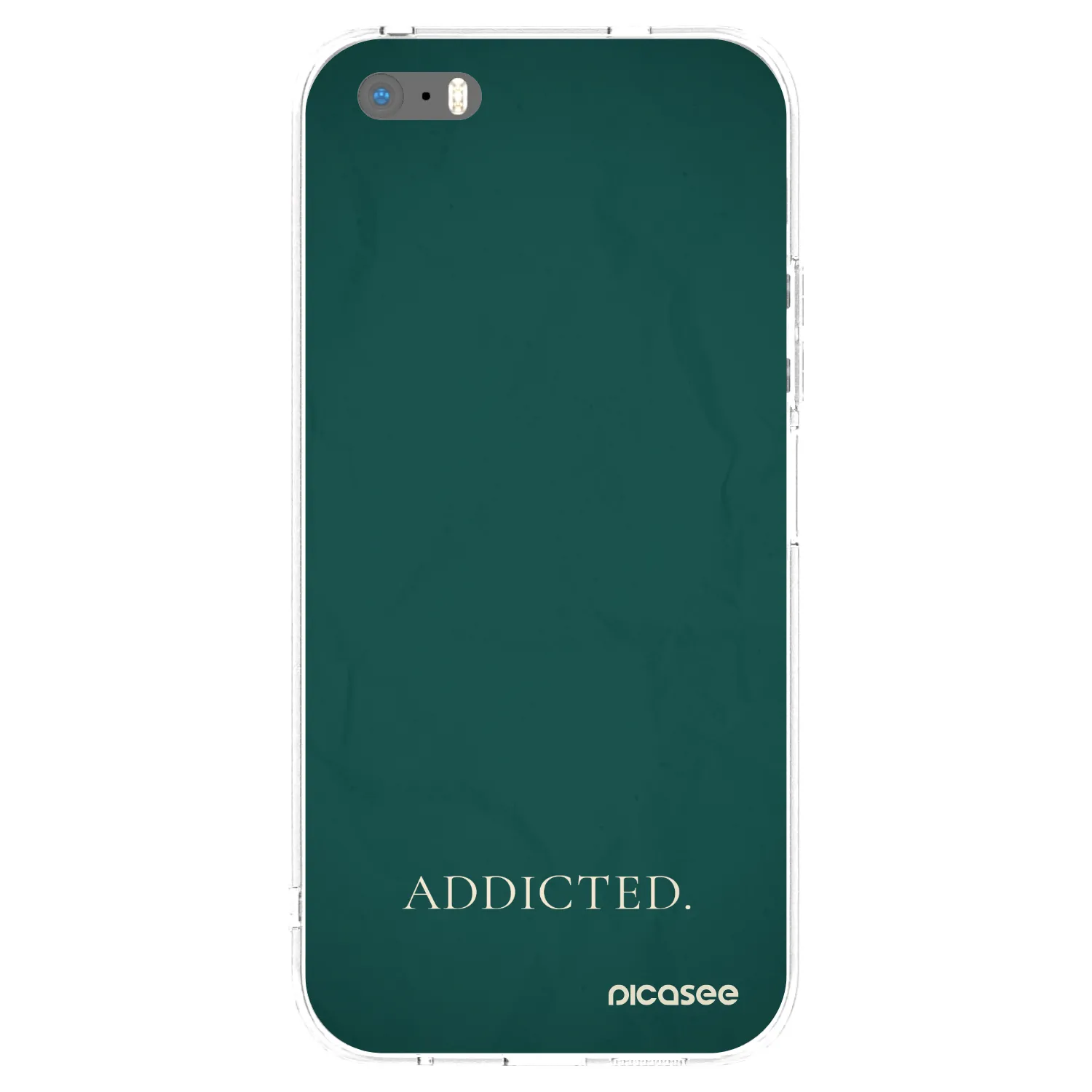 Picasee silikonový průhledný obal pro Apple iPhone 5/5S/SE - Addicted