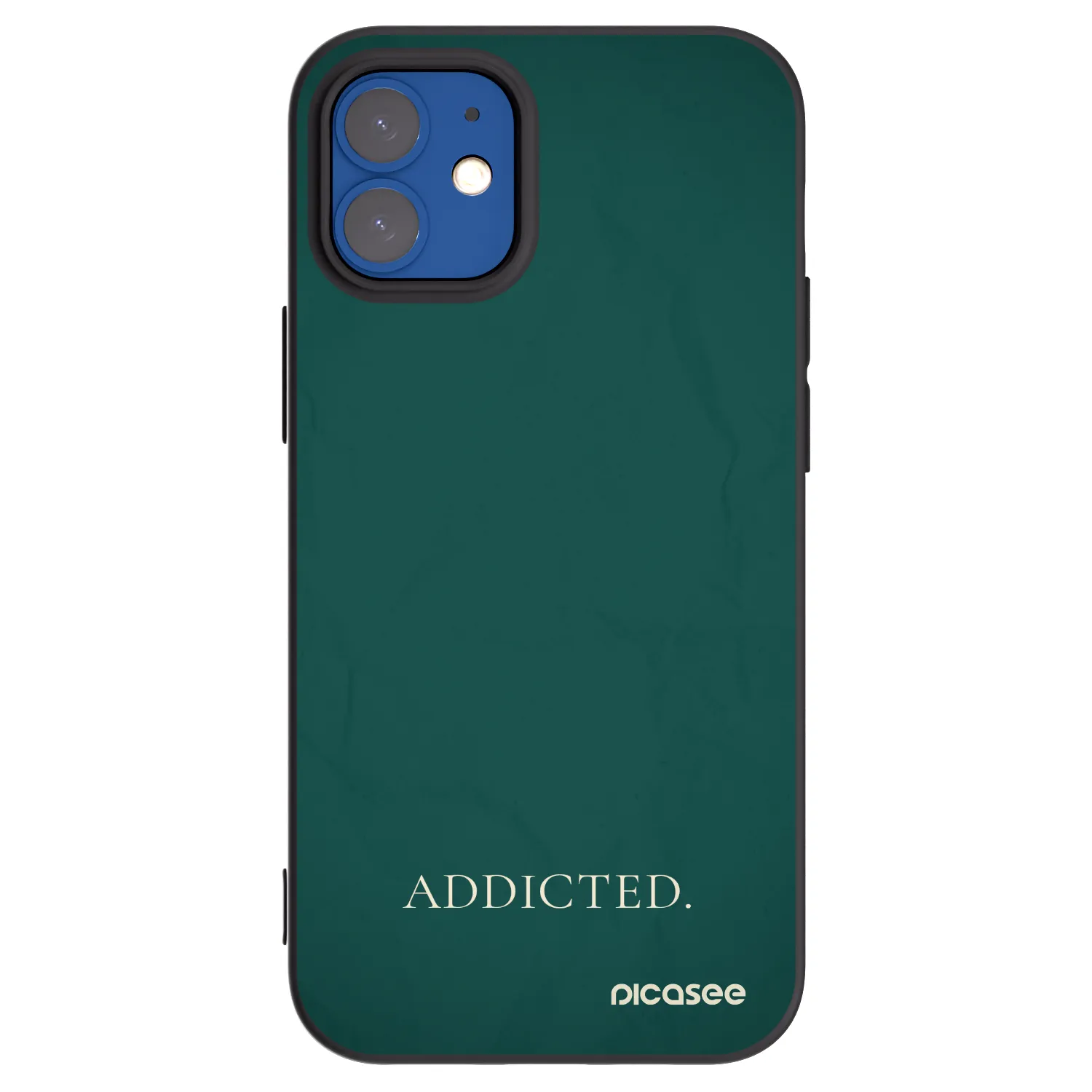 Picasee silikonový černý obal pro Apple iPhone 12 mini - Addicted
