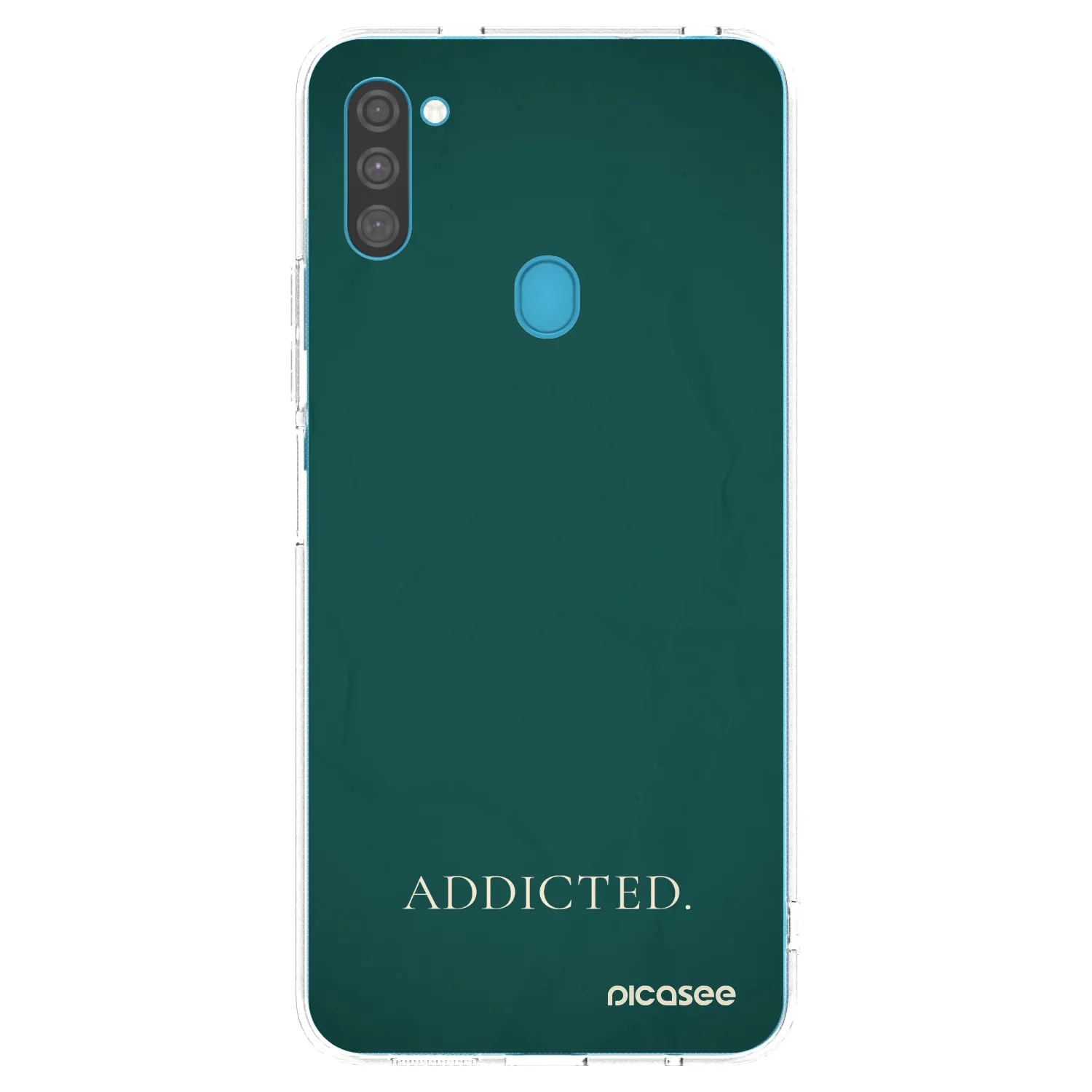 Picasee silikonový průhledný obal pro Samsung Galaxy M11 - Addicted