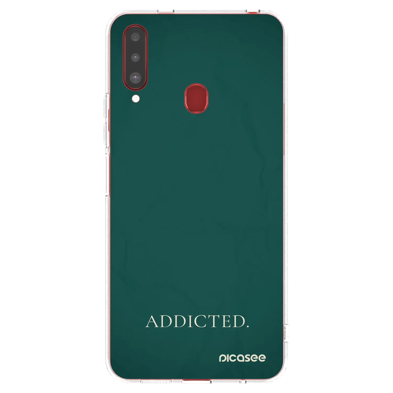Picasee silikonový průhledný obal pro Samsung Galaxy A20s - Addicted