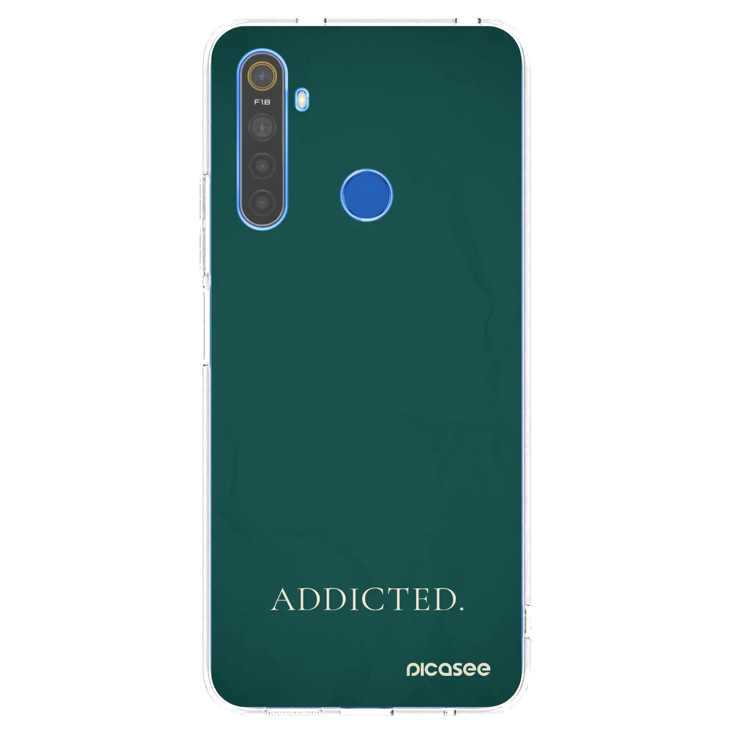 Picasee silikonový průhledný obal pro Realme 5 - Addicted