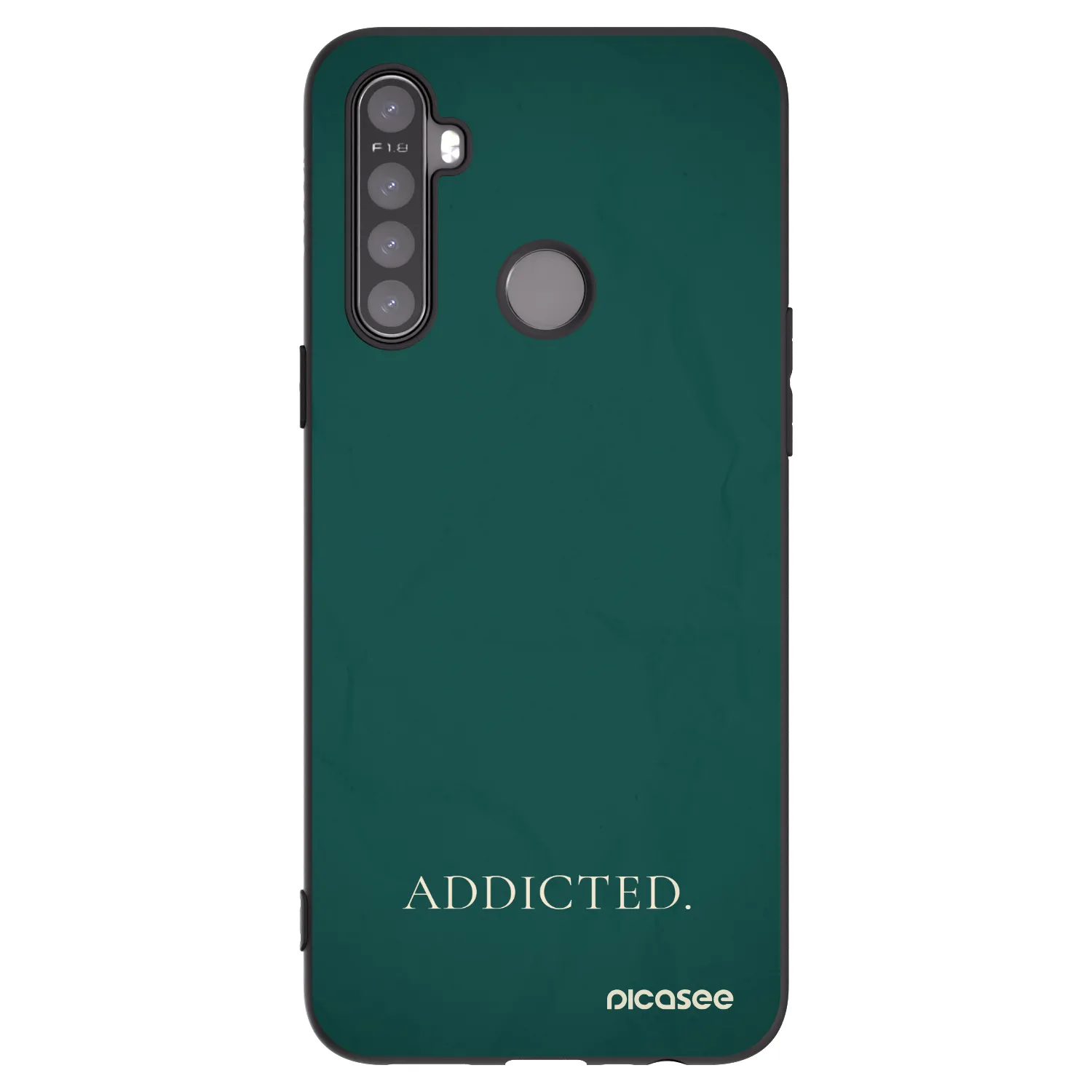 Picasee silikonový černý obal pro Realme 5 - Addicted