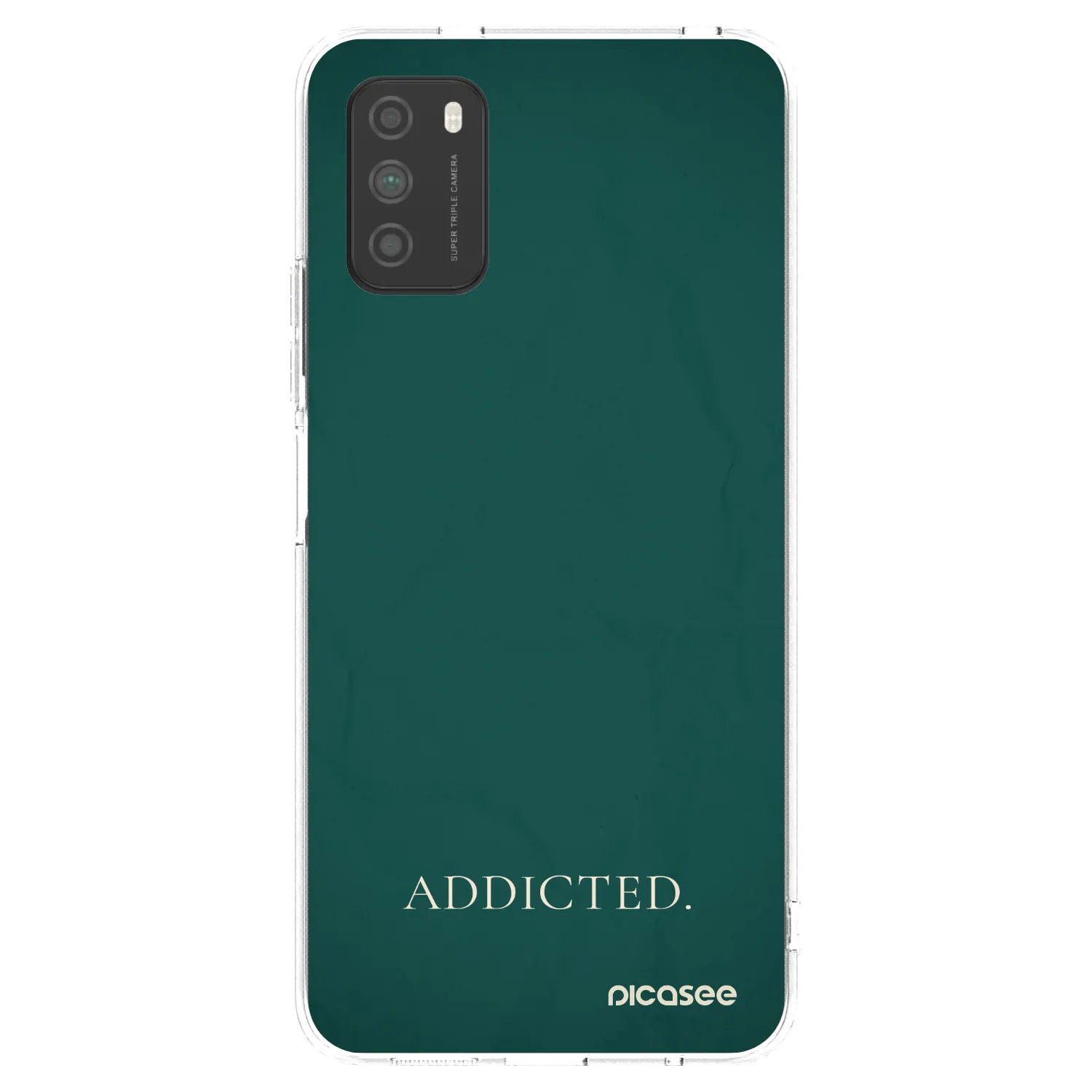 Picasee silikonový průhledný obal pro Xiaomi Poco M3 - Addicted