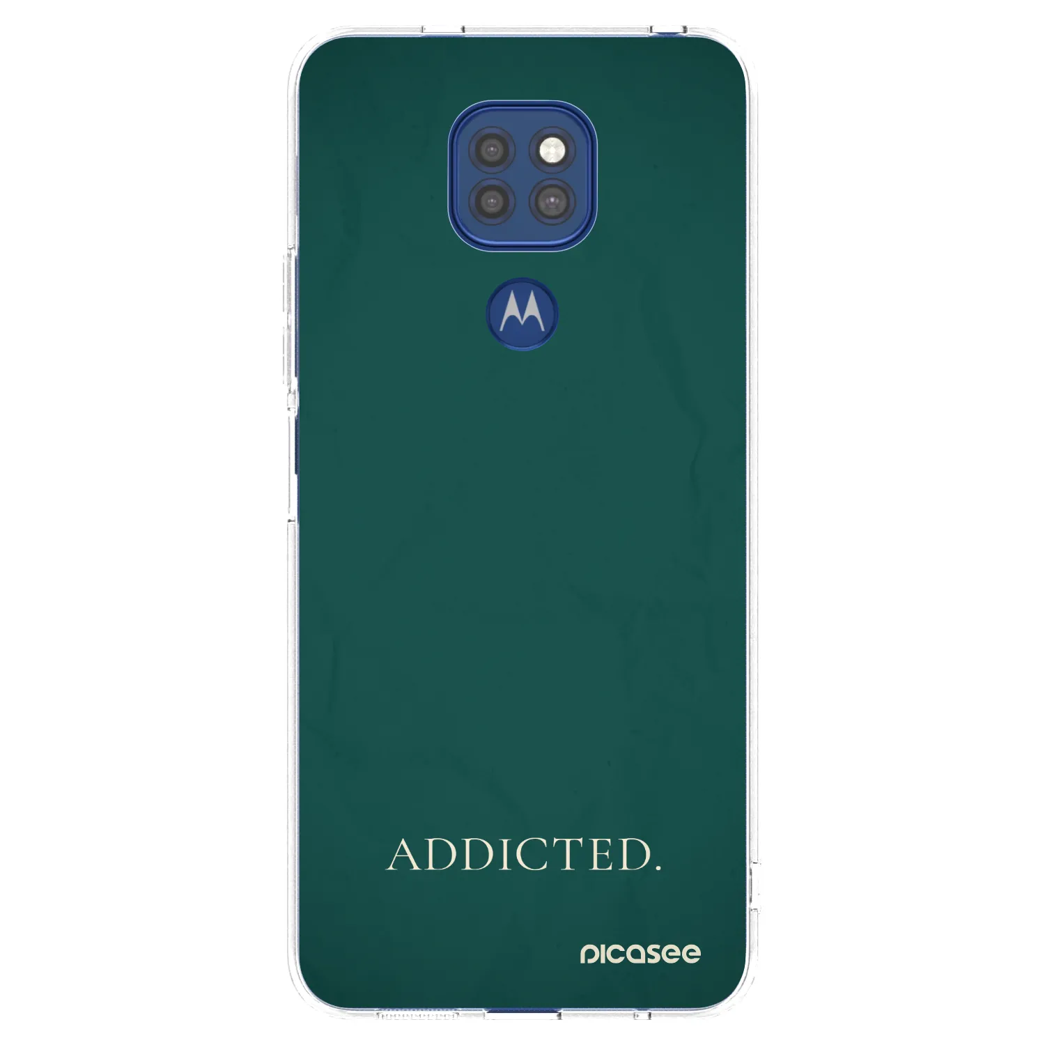 Picasee silikonový průhledný obal pro Motorola Moto G9 Play - Addicted