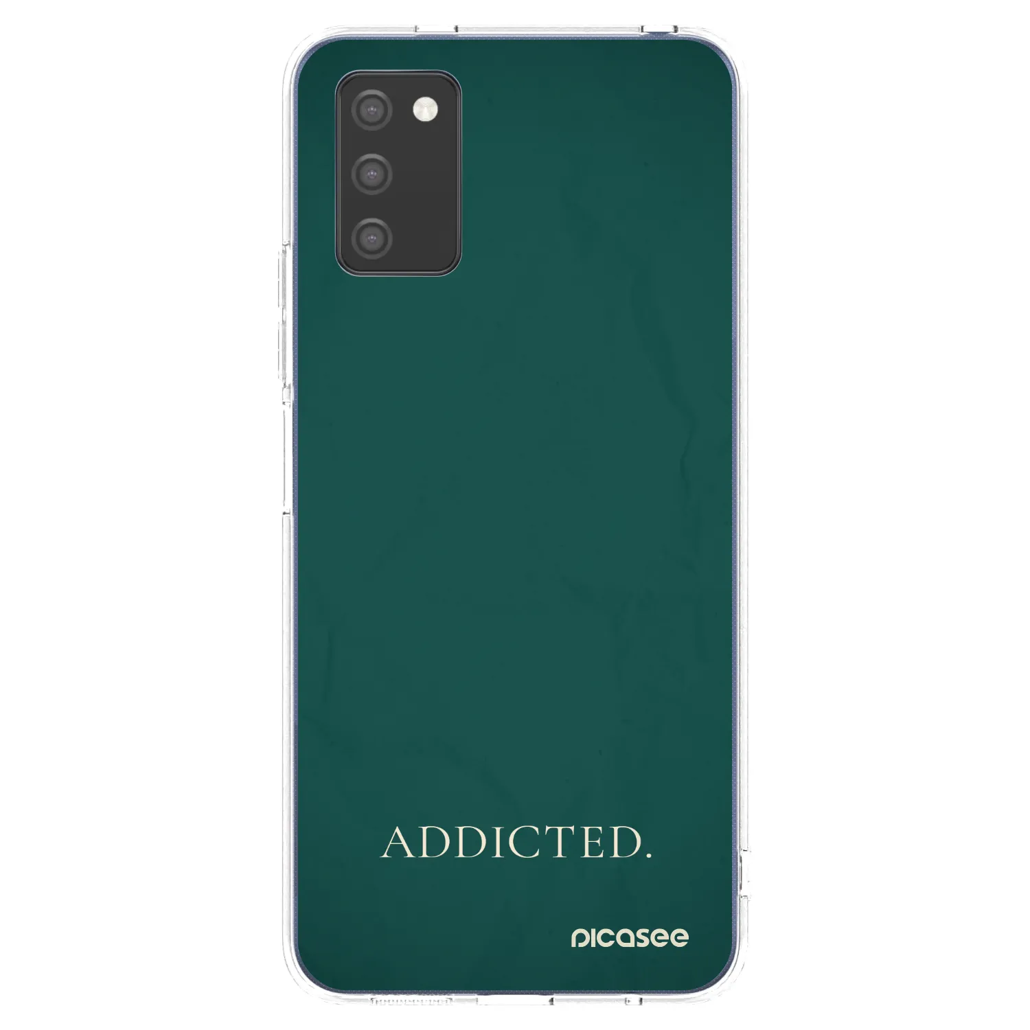 Picasee silikonový průhledný obal pro Samsung Galaxy A02s A025G - Addicted