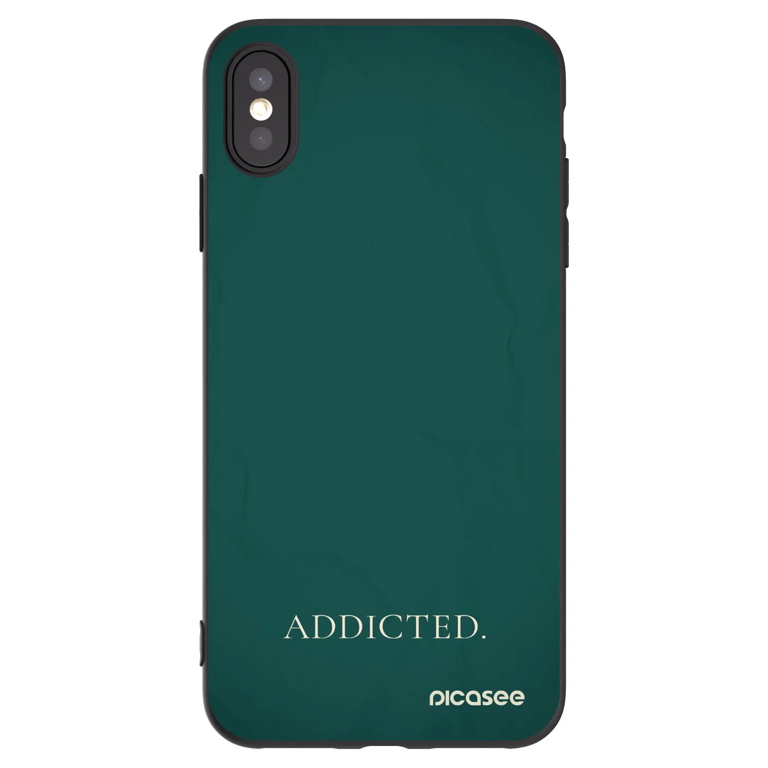 Picasee silikonový černý obal pro Apple iPhone XS Max - Addicted