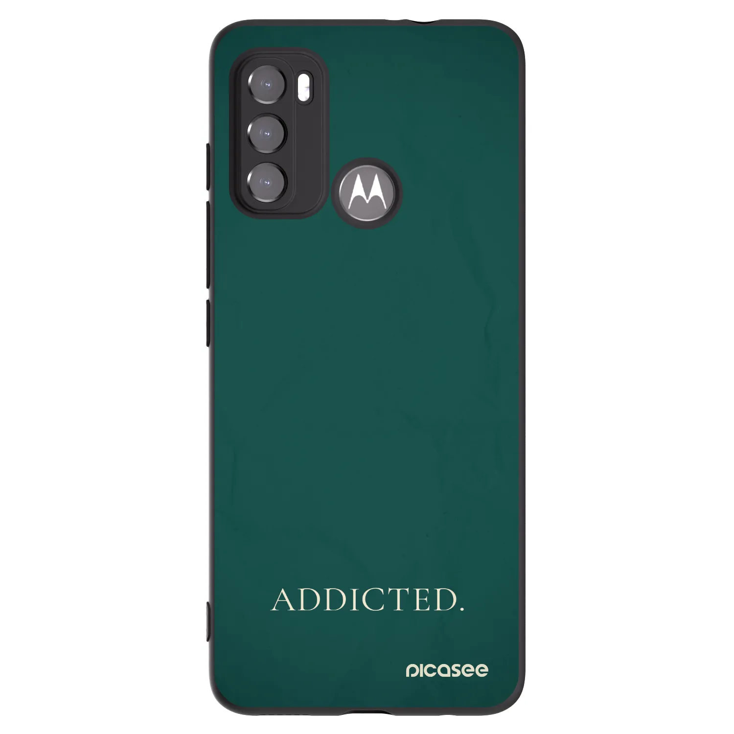 Picasee silikonový černý obal pro Motorola Moto G60 - Addicted