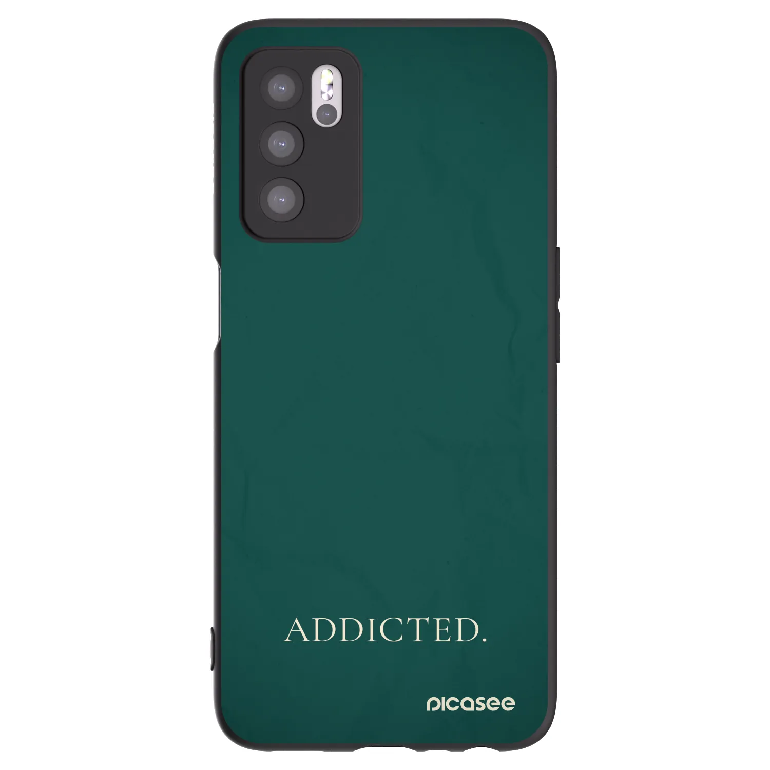Picasee silikonový černý obal pro OPPO A16s - Addicted