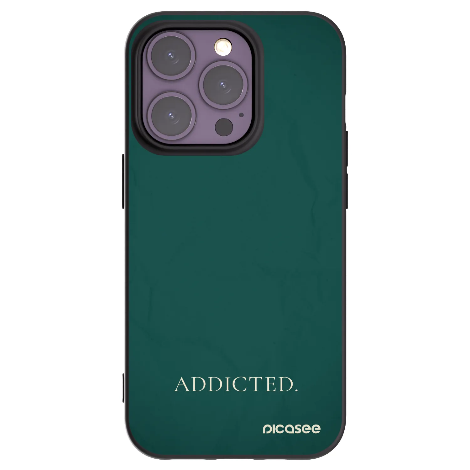 Picasee silikonový černý obal pro Apple iPhone 14 Pro - Addicted