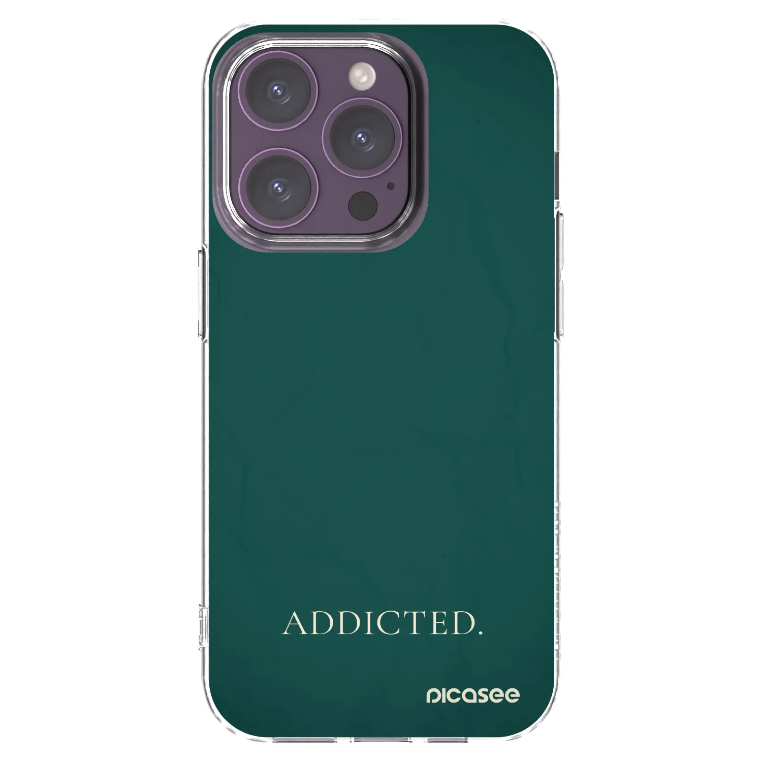 Picasee silikonový průhledný obal pro Apple iPhone 14 Pro - Addicted