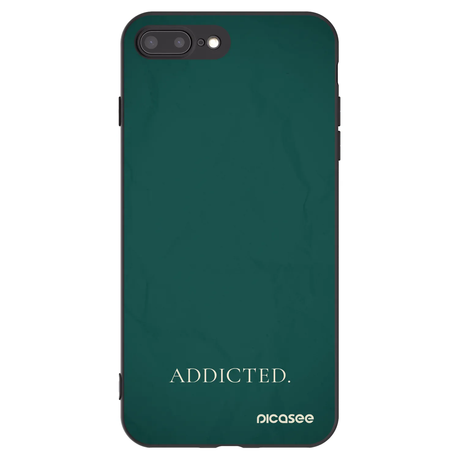 Picasee silikonový černý obal pro Apple iPhone 8 Plus - Addicted