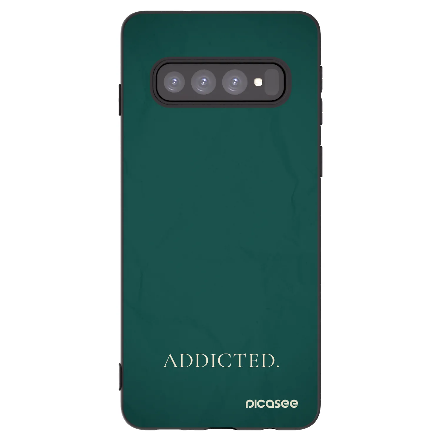 Picasee silikonový černý obal pro Samsung Galaxy S10 G973 - Addicted