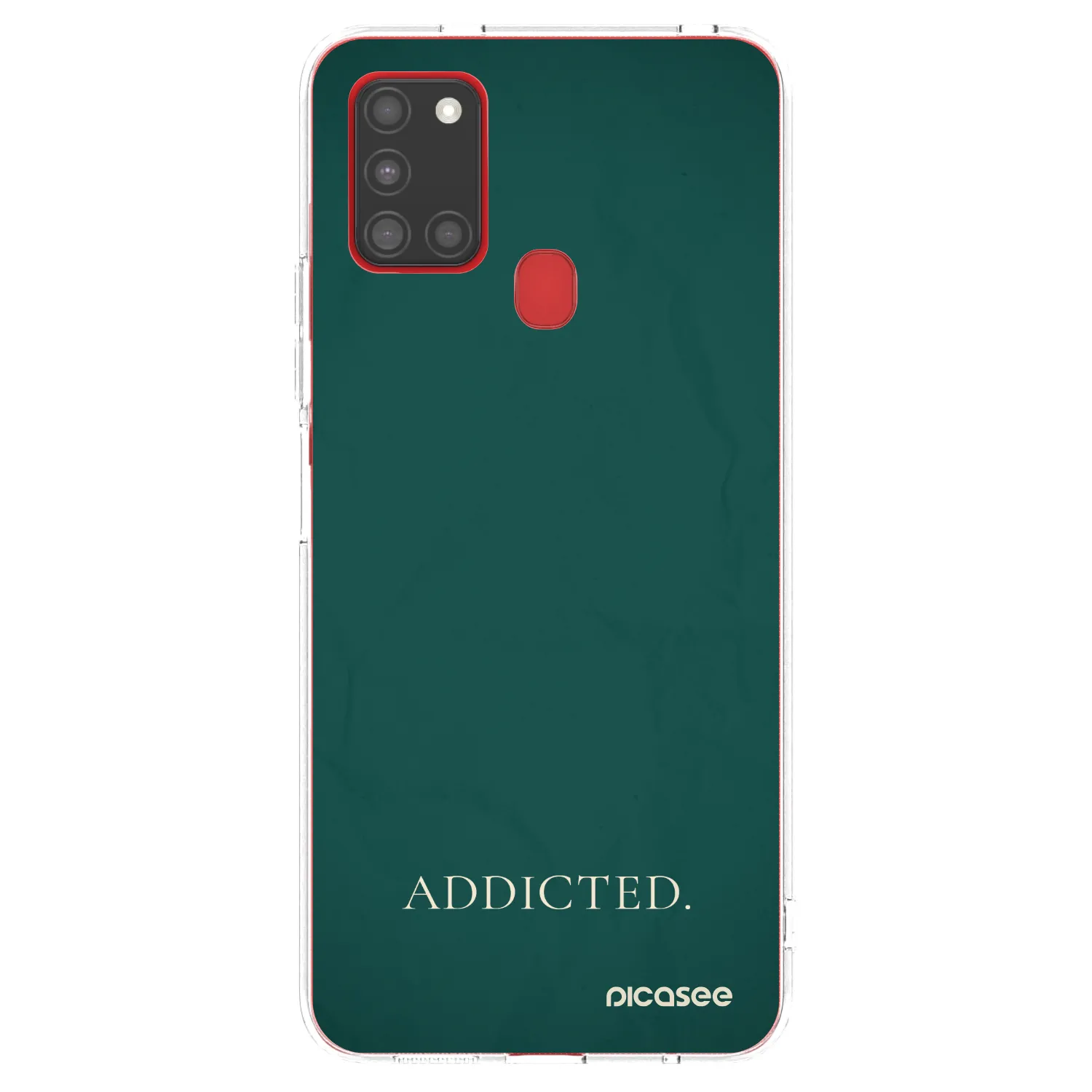 Picasee silikonový průhledný obal pro Samsung Galaxy A21s - Addicted