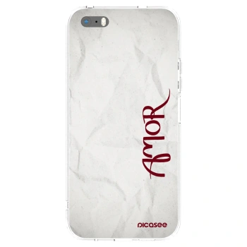 Picasee silikonový průhledný obal pro Apple iPhone 5/5S/SE - Amor