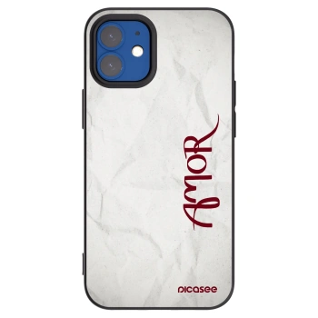 Picasee silikonový černý obal pro Apple iPhone 12 mini - Amor