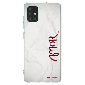 Picasee silikonový průhledný obal pro Samsung Galaxy M51 M515F - Amor