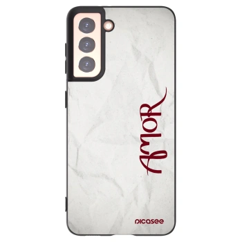 Picasee silikonový černý obal pro Samsung Galaxy S21 5G G991B - Amor