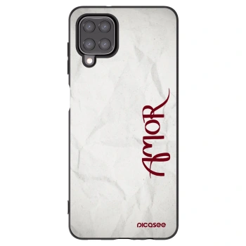 Picasee silikonový černý obal pro Samsung Galaxy A12 A125F - Amor