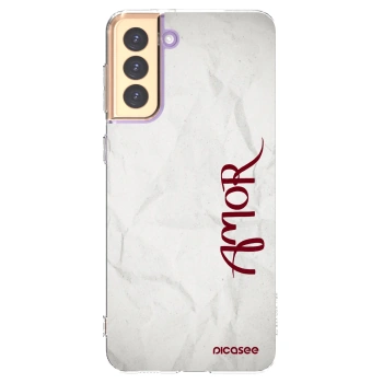 Picasee silikonový průhledný obal pro Samsung Galaxy S21+ 5G G996F - Amor