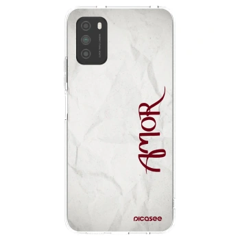 Picasee silikonový průhledný obal pro Xiaomi Poco M3 - Amor