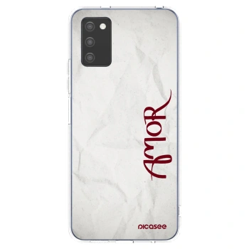Picasee silikonový průhledný obal pro Samsung Galaxy A02s A025G - Amor