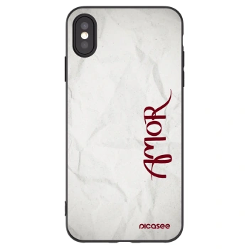 Picasee silikonový černý obal pro Apple iPhone XS Max - Amor