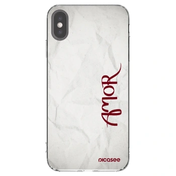 Picasee silikonový průhledný obal pro Apple iPhone XS Max - Amor