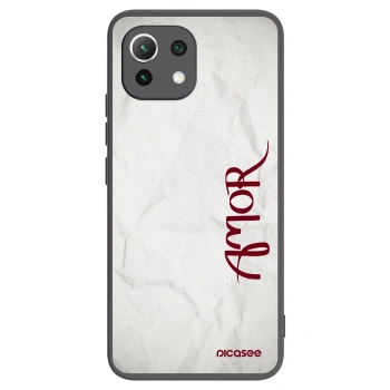 Picasee silikonový černý obal pro Xiaomi 11 Lite 5G NE - Amor